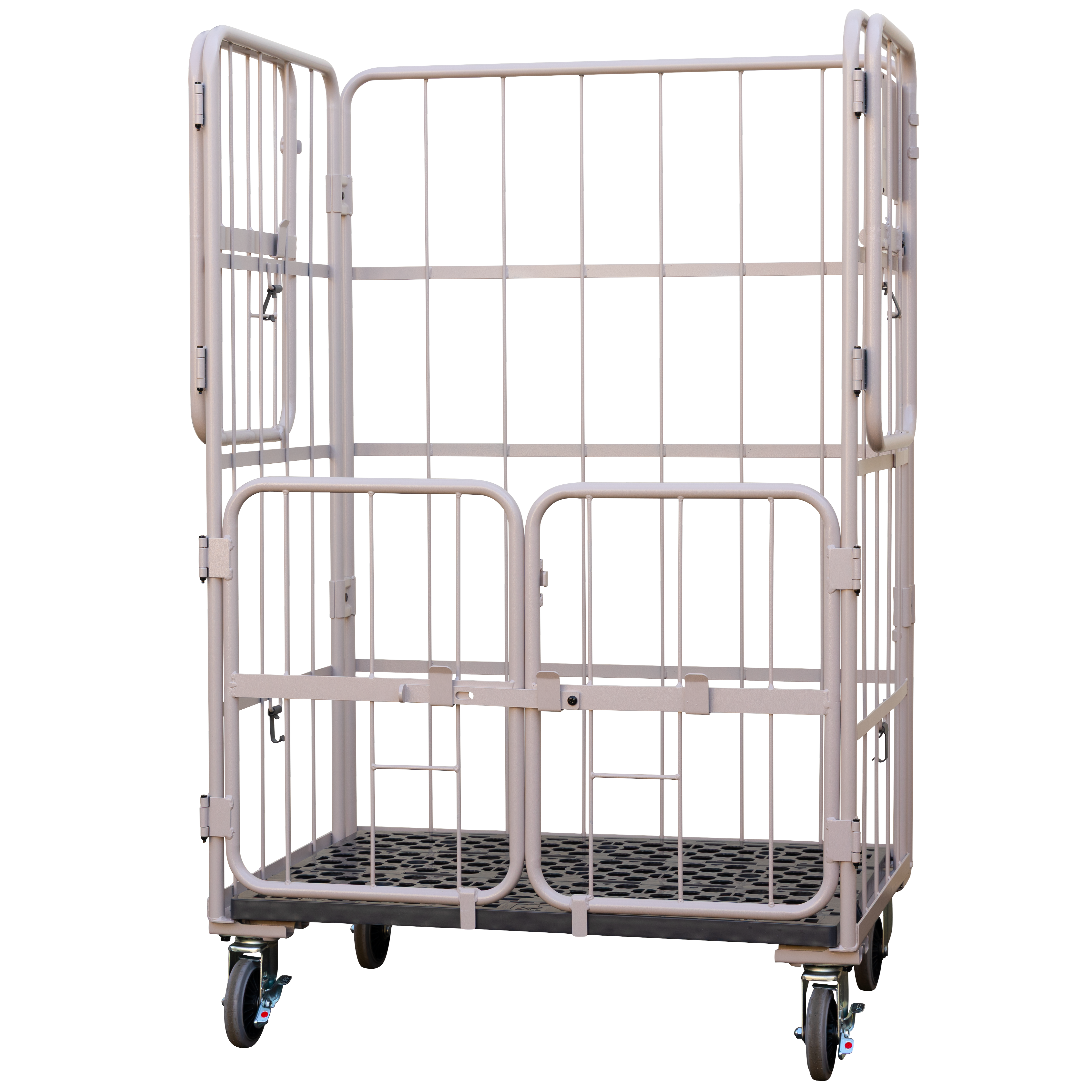 上下観音扉付きカゴ台車 画像02