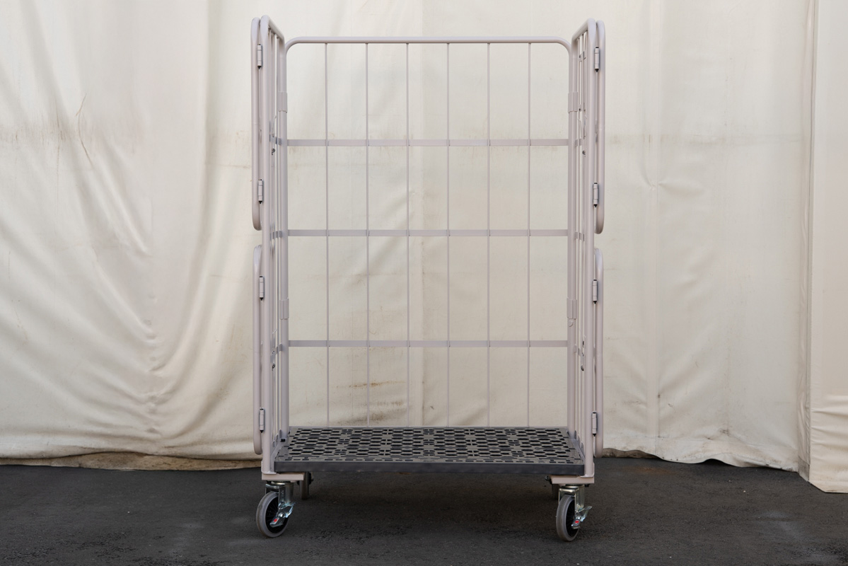 上下観音扉付きカゴ台車 画像08